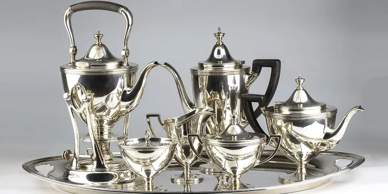 A complete Tiffany & Co. sterling silver tea and coffee service on an oval tray