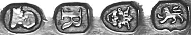 London Assay Office date letter R for 1812 — a Regency-era Georgian date-letter punch